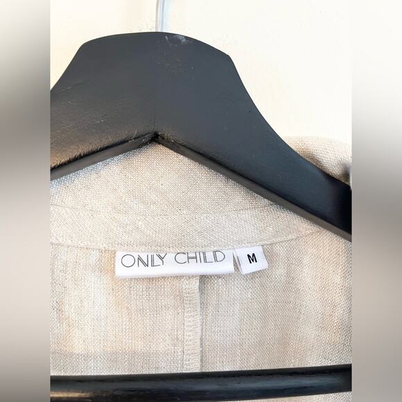 Only Child Fern Trench in Linen oatmeal neutral natural linen coat spring summer - Picture 6 of 14